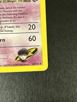 Rockets Mewtwo Holo DAMAGED+ALTERED Pokemon Card 14/132 - Image 5