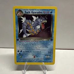 2000 Pokemon Dark Gyarados 1st Ed. Holo Rare. Team Rocket Card 8/82 NM - Image 1