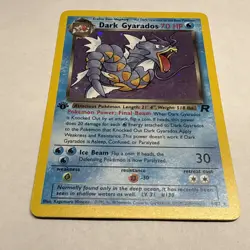 2000 Pokemon Dark Gyarados 1st Ed. Holo Rare. Team Rocket Card 8/82 NM - Image 5