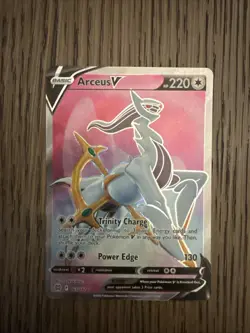 Pokemon Arceus v Full Art Ultra Rare Card 165/172 Brilliant Stars 2022 - Image 1