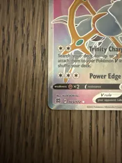 Pokemon Arceus v Full Art Ultra Rare Card 165/172 Brilliant Stars 2022 - Image 3