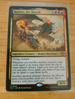 MTG Rakdos, the Muscle 0226 Outlaws of Thunder Junction M/NM Free UK P&P - Image 1