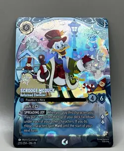 Enchanted Scrooge McDuck - Reformed Ebenezer 235/204 Disney Lorcana Winterspell - Image 4