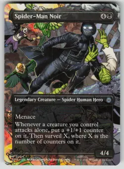 Spider-Man Noir (Borderless) Uncommon Marvel's Spider-Man 204 MTG MP - Image 1