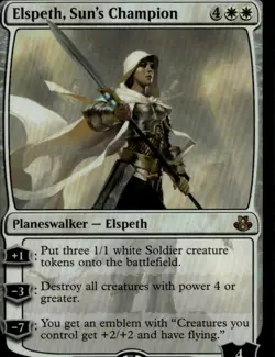 MTG FOIL Duel Decks: Elspeth vs. Kiora #1 Elspeth, Sun's Champion - LP - Image 1