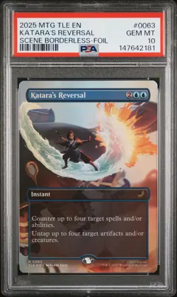 2025 MTG AVATAR: ETERNAL BORDERLESS-FOIL #0063 KATARA'S REVERSAL PSA 10 - Image 1