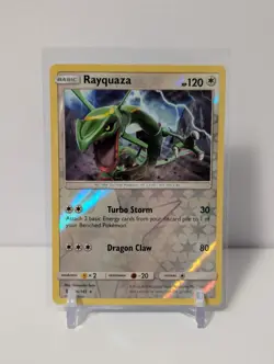 2017 Pokemon Sun & Moon Guardians Rising Reverse Holo Rayquaza 106/145 - Image 1