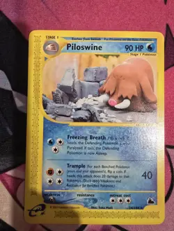 Pokemon TCG Piloswine 24/144 Non-Rare Skyridge Yuka Morii MINT - Image 2