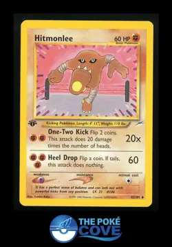 Hitmonlee 42/105 | Neo Destiny 1st Edition | Pokemon Uncommon | DMG (Crease) - Image 1