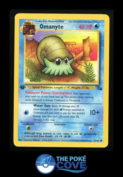 Omanyte 52/62 | Fossil 1st Edition | Pokemon Common | LP - Image 1
