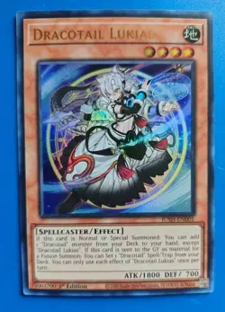 Near Mint Yugioh Dracotail Lukias JUSH-EN001 1st Edition - Image 1