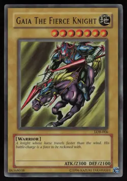Gaia The Fierce Knight LOB-006 Ultra Rare YU-GI-OH - Image 1