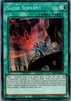Yugioh Nadir Servant RA01-EN062 1st Edition Secret Rare NM - Image 1