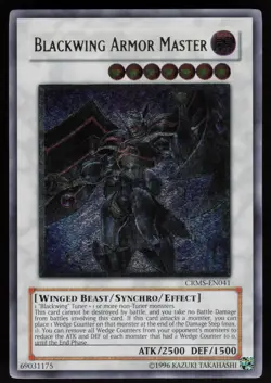 Blackwing Armor Master (UTR) CRMS-EN041 Unlimited Ultimate Rare YU-GI-OH - Image 1