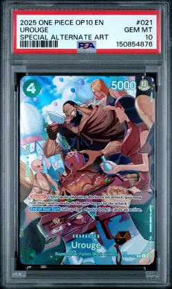 2025 ONE PIECE OP10-ROYAL BLOOD SPECIAL ALTERNATE ART #021 UROUGE PSA 10 - Image 1