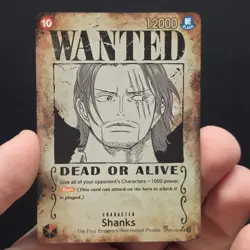 One piece TCG OP09-004 Shanks Wanted Poster English NM - Image 1