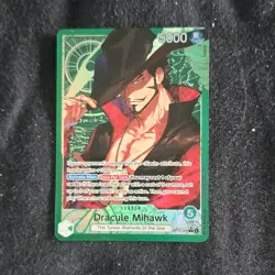 Bandai Dracule Mihawk Leader OP14-020 Leader 5000 One Piece CCG EN - Image 1