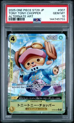 2025 ONE PIECE JPN STARTER DECK ST29-EGGHEAD ALT ART TONY TONY CHOPPER PSA 10 - Image 1