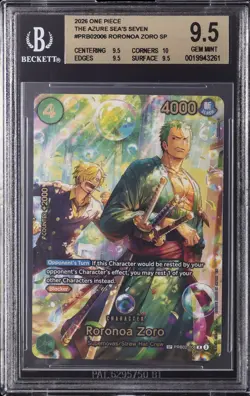 2026 ONE PIECE: THE AZURE SEA'S SEVEN SP #PRB02-006 RORONOA ZORO BGS 9.5 - Image 1
