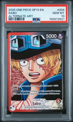 2025 ONE PIECE OP13-CARRYING ON HIS WILL ALTERNATE ART #004 SABO PSA 10 - Image 1