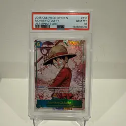 2025 ONE PIECE OP13 118 MONKEY D. LUFFY ALT ART PSA 10 - Image 1