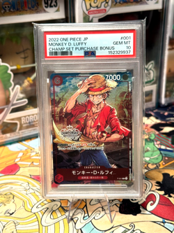 Monkey D. Luffy One Piece 2022 Championship Set Promo Japanese #001 PSA 10 - Image 1