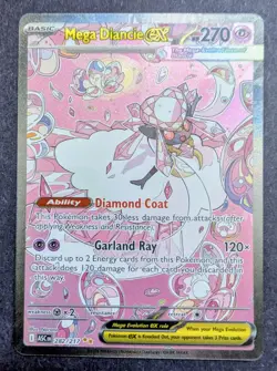 Pokemon Ascended Hero’s Mega Diancie EX Full Art Ultra Rare Holo Card 282/217 - Image 1
