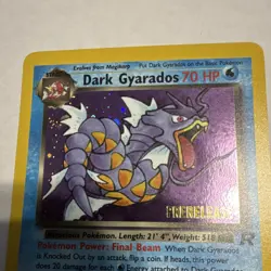 Pokemon Dark Gyarados Prerelease Wotc Promo Holo 8/82 Promo Card - Image 1