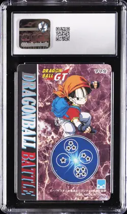 1996 DBZ PP CARD PT. 30 JAPANESE AMADA HARD PRISM #37 TRUNKS/SON GOKU/PAN CGC 9 - Image 2