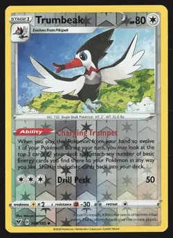 SWSH04: Vivid Voltage Trumbeak #144/185 Reverse Holo Pokemon Card - Image 1