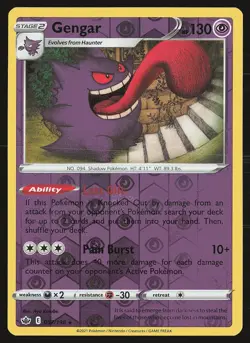 SWSH06: Chilling Reign Gengar #057/198 Reverse Holo Pokemon Card - Image 1