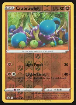 SWSH06: Chilling Reign Crabrawler #084/198 Reverse Holo Pokemon Card - Image 1