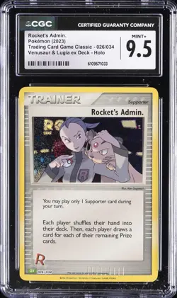 2023 POKEMON TRADING CARD GAME CLASSIC #26 ROCKET'S ADMIN. CGC 9.5 - Image 1