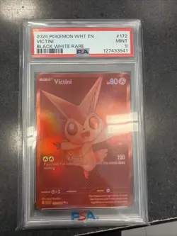 Victini 172/086Sv: White Flare Holo Card PSA 9 Mint - Image 1