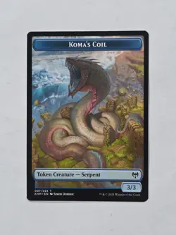 Koma’s Coil Token MTG Kaldheim KHM #007 Official Token Card NM - Image 1