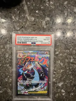 2025 Pokemon Mep En Mega Charizard X Ex Ultra Premium Collection Psa 8 - Image 2