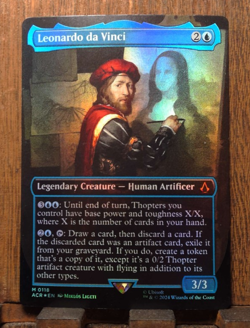 MTG🌊 Leonardo da Vinci (FOIL Borderless) Universes Beyond: Assassin's Creed NM - Image 2