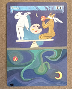 Stasis (Revised) ALTERED extended art, hand painted surrealist style. - Image 1