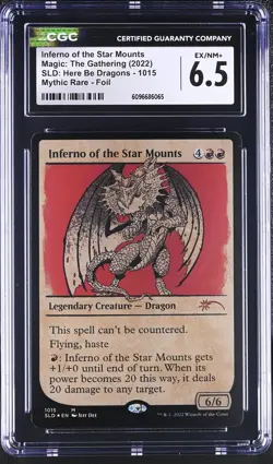 INFERNO OF THE STAR MOUNTS Secret Lair Foil Mythic CGC 6.5 MTG EDH [NOS] - Image 1