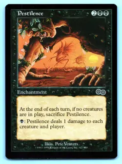 MTG Pestilence Normal C Urza's Saga (USG) 147 NM Magic - Image 1