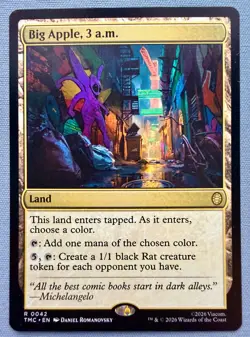 Big Apple, 3 a.m. - #42 - NM - Commander Teenage Mutant Ninja Turtles MTG TMC - Image 1