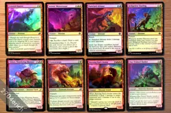 Set 8x FOIL Red Dinosaur Creatures Lot *NM* Ixalan Magic the Gathering MTG EDH - Image 1