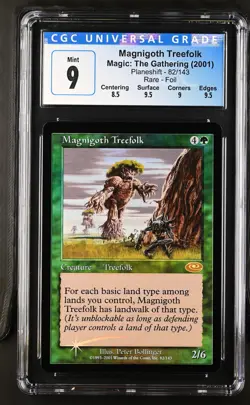 MAGNIGOTH TREEFOLK Planeshift Foil Rare CGC 9 MTG [Nostalgium] - Image 1