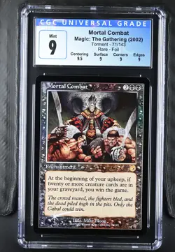 MORTAL COMBAT Torment Foil Rare CGC 9 Q+ MTG [Nostalgium] - Image 1