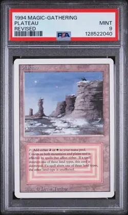 1994 MAGIC: THE GATHERING REVISED EDITION PLATEAU PSA 9 - Image 1