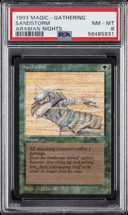 1993 MAGIC: THE GATHERING ARABIAN NIGHTS SANDSTORM PSA 8 - Image 1