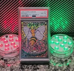 Beedrill *SPARKLE* 2000 Pokemon Topps Chrome TV #15 PSA 8 NM-MINT RARE POP 10 🔥 - Image 2