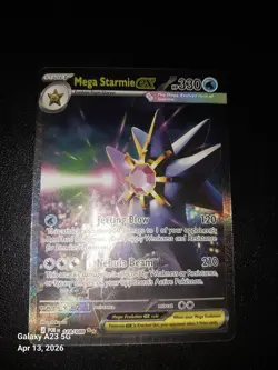 Mega Starmie EX Pokemon TCG 118/088 Foil Card 330 HP Mega Evolution Jetting Blow - Image 1