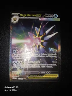 Mega Starmie EX Pokemon TCG 118/088 Foil Card 330 HP Mega Evolution Jetting Blow - Image 3