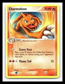 💥 Charmeleon 2007 Pokemon EX Power Keepers Set Non Holo # 28/108 - Image 1